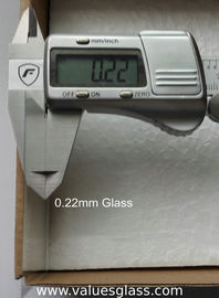 Yüksek Işık Geçirgenliği ile Asit Dayanıklı Ultra İnce Cam 0.22mm Kalınlığı