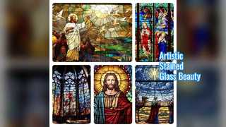 El Boyalı Vitray Paneller Lüks Dekor